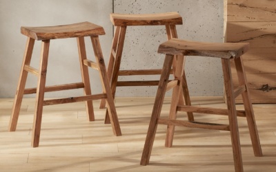 Single Live Edge Studio Stools