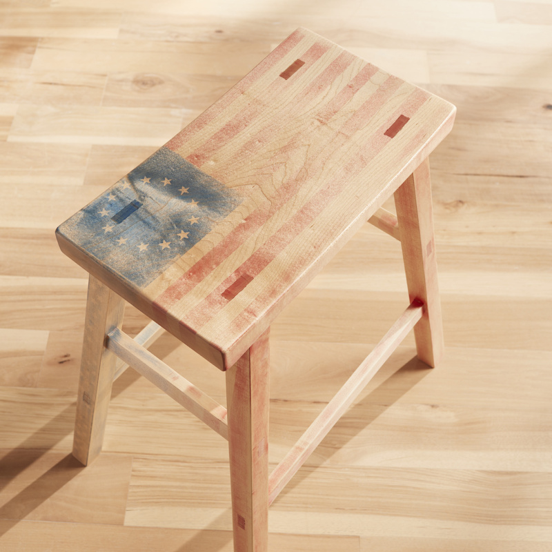 Handcrafted Flag Stools