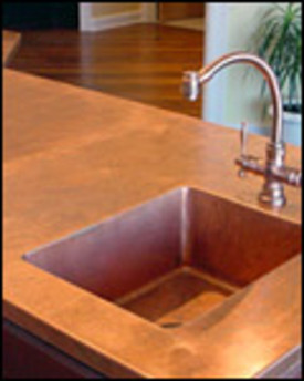 Stainless Steel and Copper Countertops