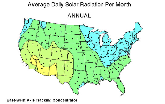 Solar Radiation Map