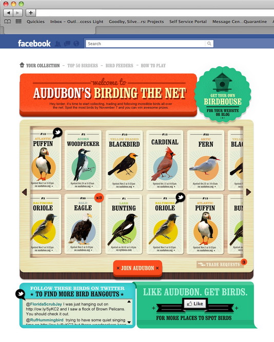 Audubon Society Releases Birds Onto the Internet