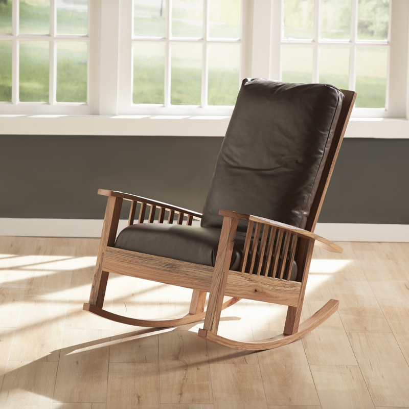 Mission Style Loose Back Rocking Chair – Made to Order