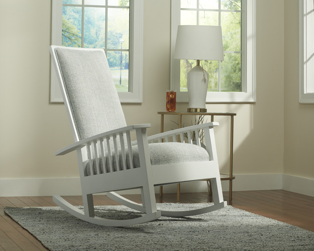 Boucle Upholstered Rocking Chair