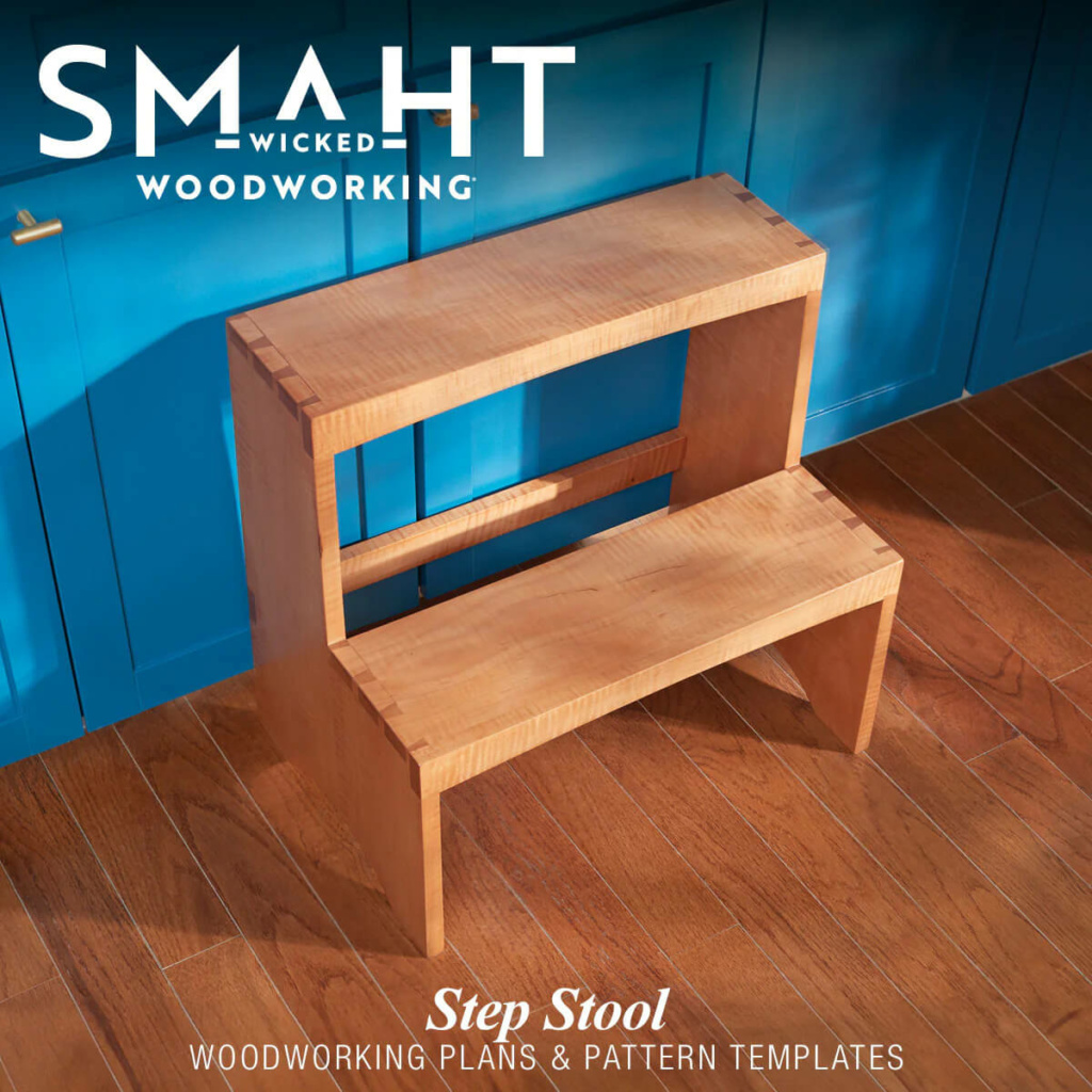Wicked Smaht Woodworking: Stepstool – Plans & Pattern Templates