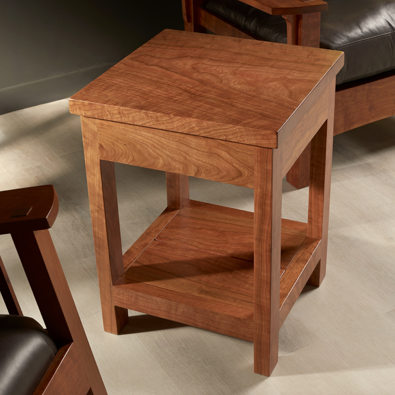 Square Cherry Side Table