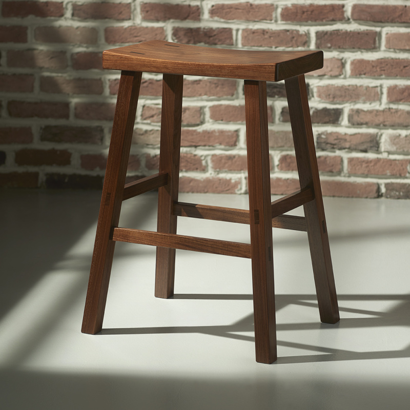 Walnut Kitchen Bar Stool