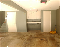 Major mess: It would take hours to clean this garage floor by hand. Photo courtesy of Thompson’s Water Seal.