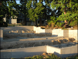 The new foundation for the Languille family's expanded single-story home in Whidbey Island, Wash. Credit: Larry Languille