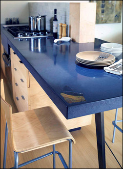 Inlays add a personal touch and make concrete countertops unique to the owner. Photo by Matthew Millman, courtesy of Taunton Press.